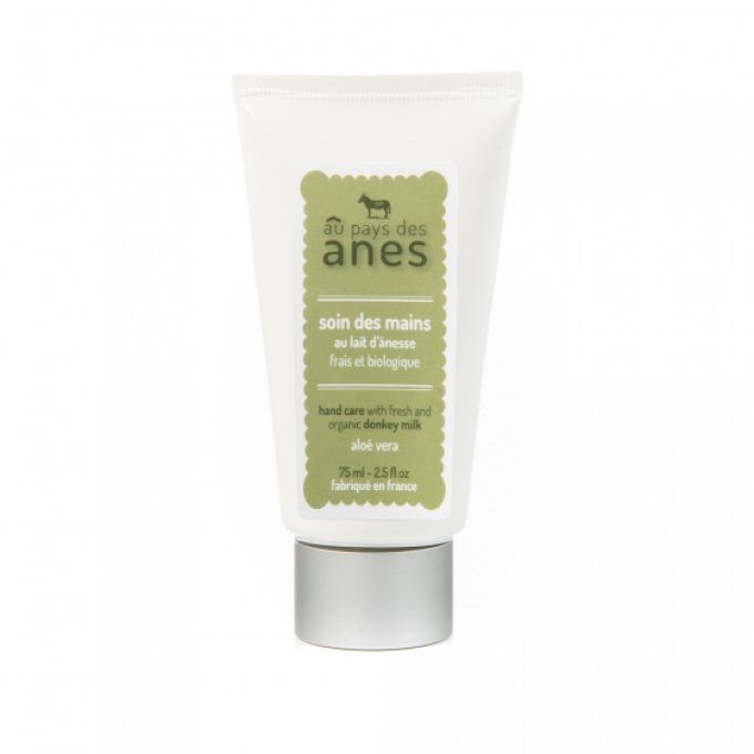 Crème pour les mains au lait d'ânesse frais et biologique 75 ml - ALOE VERA