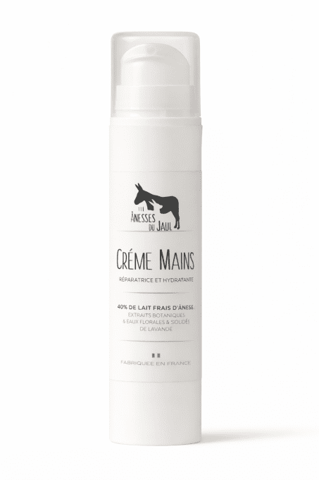 Creme mains au lait d'ânesse BIO 40% - Fleur de coton - 50ml - LES ANESSES DU JAOUL