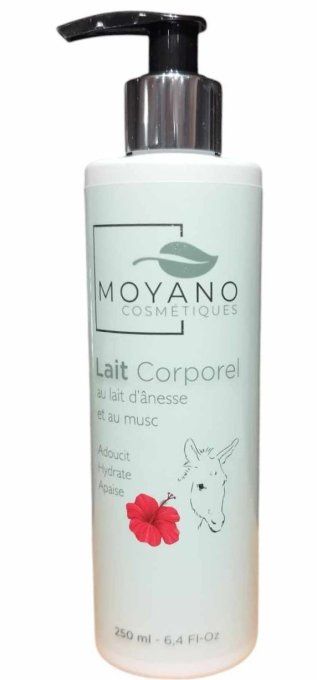 Lait corporel au lait d'ânesse bio - Musc - sans alergène - Moyano